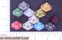Dice : D10 OPAQUE ROUNDED SOLID Q WORKSHOP RUNIC II 02