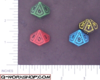 Dice : D10 OPAQUE ROUNDED SOLID Q WORKSHOP RUNIC II 03