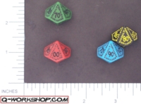 Dice : D10 OPAQUE ROUNDED SOLID Q WORKSHOP RUNIC II 04