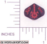 Dice : D10 OPAQUE ROUNDED SOLID Q WORKSHOP SABAT 02