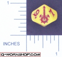 Dice : D10 OPAQUE ROUNDED SOLID Q WORKSHOP SABAT 03