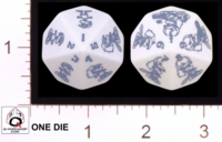 Dice : D10 OPAQUE ROUNDED SOLID Q WORKSHOP STEVE JACKSON MUNCHKIN 04