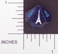 Dice : D10 OPAQUE ROUNDED SPECKLED WITH WHITE 4 CUSTOM