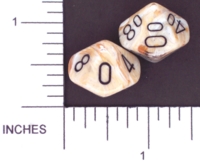 Dice : D10 OPAQUE ROUNDED SWIRL CHESSEX MENAGERIE 02