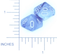 Dice : D10 OPAQUE ROUNDED SWIRL CHESSEX PHANTOM 01