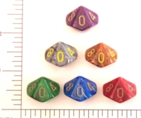 Dice : D10 OPAQUE ROUNDED SWIRL CHESSEX VORTEX
