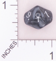 Dice : D10 OPAQUE ROUNDED SWIRL DICE AND GAMES ANKH 01