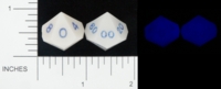 Dice : D10 OPAQUE SHARP SOLID GAMESCIENCE GLOW BLUE 01