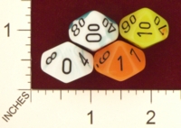 Dice : D10 TRANSLUCENT ROUNDED IRIDESCENT SWIRL CHESSEX 2009 GEMINI 01