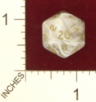 Dice : D10 TRANSLUCENT ROUNDED SWIRL CRYSTAL CASTE ODD 01