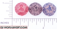 Dice : D12 CLEAR ROUNDED SOLID Q WORKSHOP CALL OF CTHULHU 01