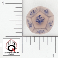 Dice : D12 CLEAR ROUNDED SOLID Q WORKSHOP DRIAM CHARTA NONDUM 01