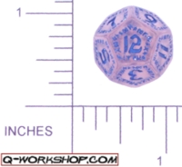 Dice : D12 CLEAR ROUNDED SOLID Q WORKSHOP RUNIC II 02