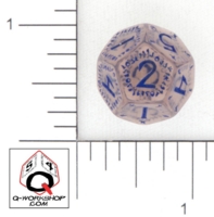 Dice : D12 CLEAR ROUNDED SOLID Q WORKSHOP UNKNOWN 05