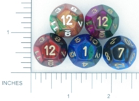 Dice : D12 OPAQUE ROUNDED IRIDESCENT CHESSEX GEMINI 04