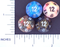 Dice : D12 OPAQUE ROUNDED IRIDESCENT CHESSEX MENAGERIE 02