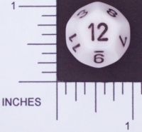 Dice : D12 OPAQUE ROUNDED IRIDESCENT CHESSEX MOTHER OF PEARL 01
