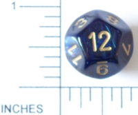 Dice : D12 OPAQUE ROUNDED IRIDESCENT CHESSEX SCARAB