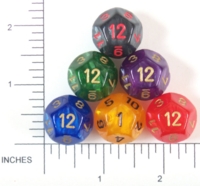 Dice : D12 OPAQUE ROUNDED IRIDESCENT CHESSEX VELVET