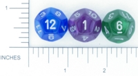 Dice : D12 OPAQUE ROUNDED IRIDESCENT CHESSEX VELVET 02