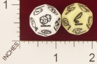Dice : D12 OPAQUE ROUNDED SOLID CHESSEX FOR RPGSHOP D AND D SKILLS 01