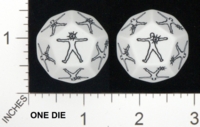 Dice : D12 OPAQUE ROUNDED SOLID CHESSEX HIT LOCATION 01