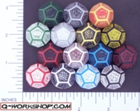Dice : D12 OPAQUE ROUNDED SOLID Q WORKSHOP FUDGE 01