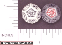 Dice : D12 OPAQUE ROUNDED SOLID Q WORKSHOP MAGIC 01