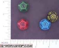 Dice : D12 OPAQUE ROUNDED SOLID Q WORKSHOP RUNIC II 02