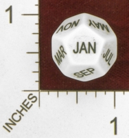 Dice : D12 OPAQUE ROUNDED SOLID ERIC HARSHBARGER MONTHS DIE 01