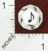 Dice : D12 OPAQUE ROUNDED SOLID ERIC HARSHBARGER MUSICAL DIE 01