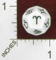 Dice : D12 OPAQUE ROUNDED SOLID ERIC HARSHBARGER ZODIAC DIE 01
