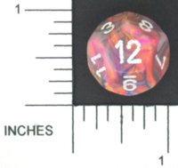 Dice : D12 OPAQUE ROUNDED SWIRL CHESSEX MENAGERIE 01