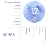 Dice : D12 OPAQUE ROUNDED SWIRL CHESSEX PHANTOM 01