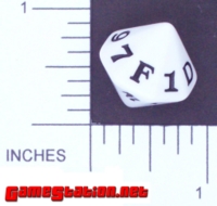 Dice : D16 OPAQUE ROUNDED SOLID GAMESTATION HEXIDIE 01