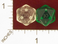 Dice : D20 CLEAR ROUNDED SOLID ARMORY 01
