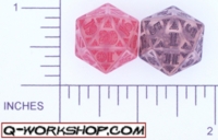 Dice : D20 CLEAR ROUNDED SOLID Q WORKSHOP CELTIC II 01