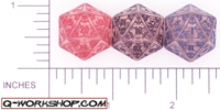 Dice : D20 CLEAR ROUNDED SOLID Q WORKSHOP MYSTIC 01