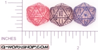 Dice : D20 CLEAR ROUNDED SOLID Q WORKSHOP NEURO 01