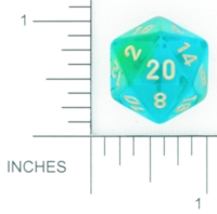 Dice : D20 CLEAR ROUNDED SWIRL CHESSEX GEMINI 01