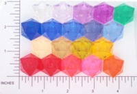 Dice : D20 CLEAR SHARP SOLID GAMESCIENCE 01 ON WHITE