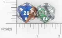 Dice : D20 OPAQUE ROUNDED IRIDESCENT CHESSEX 01