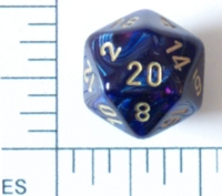 Dice : D20 OPAQUE ROUNDED IRIDESCENT CHESSEX SCARAB