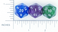 Dice : D20 OPAQUE ROUNDED IRIDESCENT CHESSEX VELVET 02