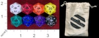 Dice : D20 OPAQUE ROUNDED IRIDESCENT ULISSES SPIELE DAS SCHWARZE AUGE BETA