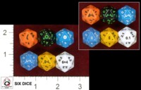 Dice : D20 OPAQUE ROUNDED SOLID ADAM LUDWIG Q WORKSHOP CYPHER SYSTEMS GAMES