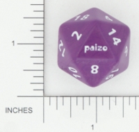 Dice : D20 OPAQUE ROUNDED SOLID CRYSTAL CASTE CUSTOM FOR PAIZO 01