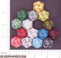Dice : D20 OPAQUE ROUNDED SOLID Q WORKSHOP CALL OF CTHULHU 01