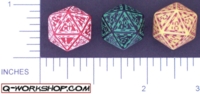 Dice : D20 OPAQUE ROUNDED SOLID Q WORKSHOP DITEK 03