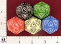 Dice : D20 OPAQUE ROUNDED SOLID Q WORKSHOP LIFE 02 LARGE 02
